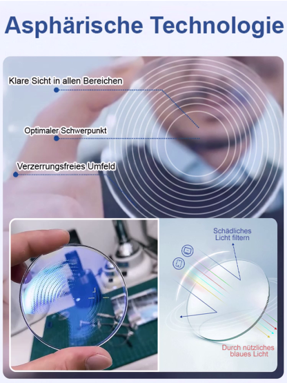 [Ohne Sehtest] Jena Optik-Technologie - „Sternenhimmel“ Smarte Gleitsichtbrille | Automatischer Fokus für Nah und Fern | Blaulichtfilter |Lichtempfindlicher Farbwechsel | Ultraleichter Titanrahmen 💎👓