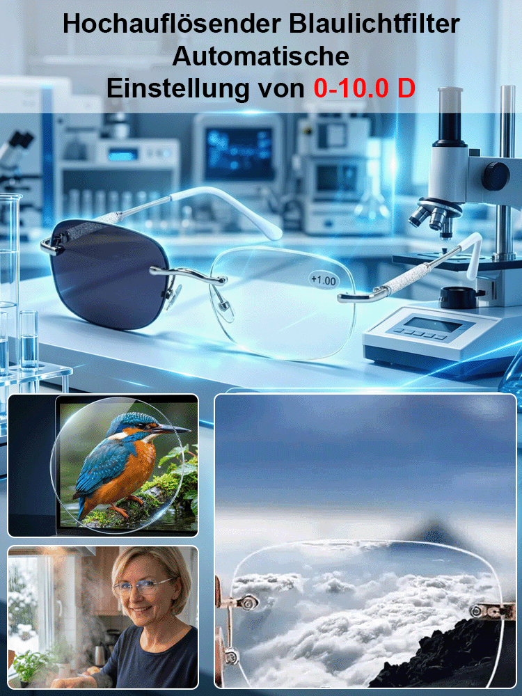 [Ohne Sehtest] Jena Optik-Technologie - „Sternenhimmel“ Smarte Gleitsichtbrille | Automatischer Fokus für Nah und Fern | Blaulichtfilter |Lichtempfindlicher Farbwechsel | Ultraleichter Titanrahmen 💎👓