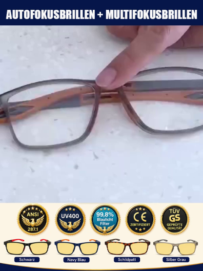Die weltweit erste vollautomatische smarte Brille! Nie wieder Sehtests, passt sich in 1 Sekunde automatisch an Ihre Sehkraft an!