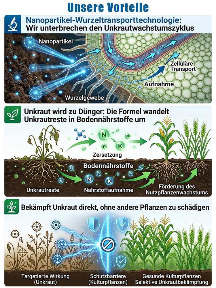【100 Prozent Glyphosatfre】Hohenheim Forschungs-Bio-Unkrautvernichter✨Ein Jahr Schutz vor Unkraut✨