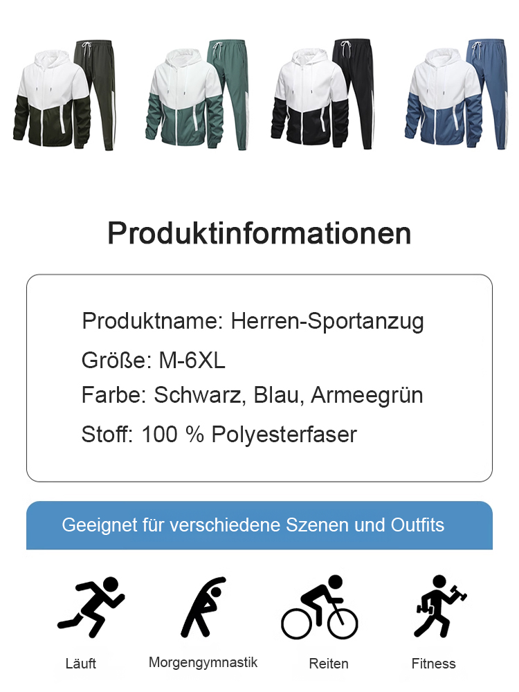 Herren Kapuzenpullover Zweiteiler