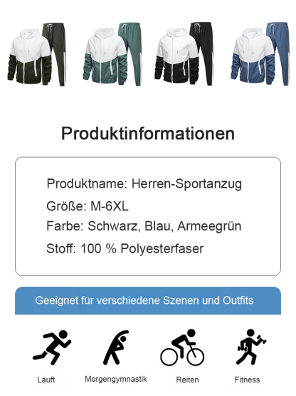 Herren Kapuzenpullover Zweiteiler