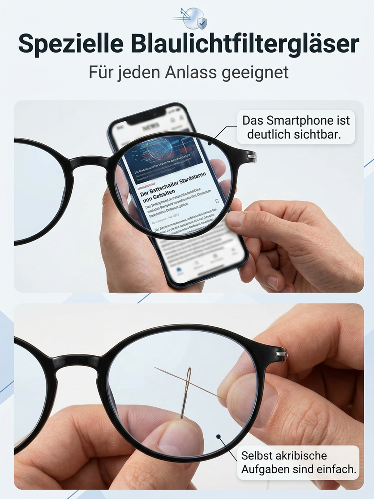 [Jubiläums-Sale]Jenaer Optik-Meisterwerk: Intelligente Autofokus-Brille für Nah & Fern (1.0- 10.0 Dioptrien) | Gleitsicht, Blaulichtfilter & UV-Schutz