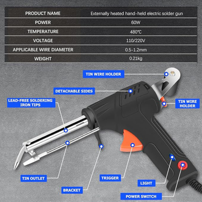 Extern Beheizten Industriellen Schweißgerät,Laserschweißwerkzeuge Schweißpistole,Multifunktions-Lötpistolen-Set Handschweißgerät mit Drahtvorschub,Laser Schweißgerät für Metall Zinn