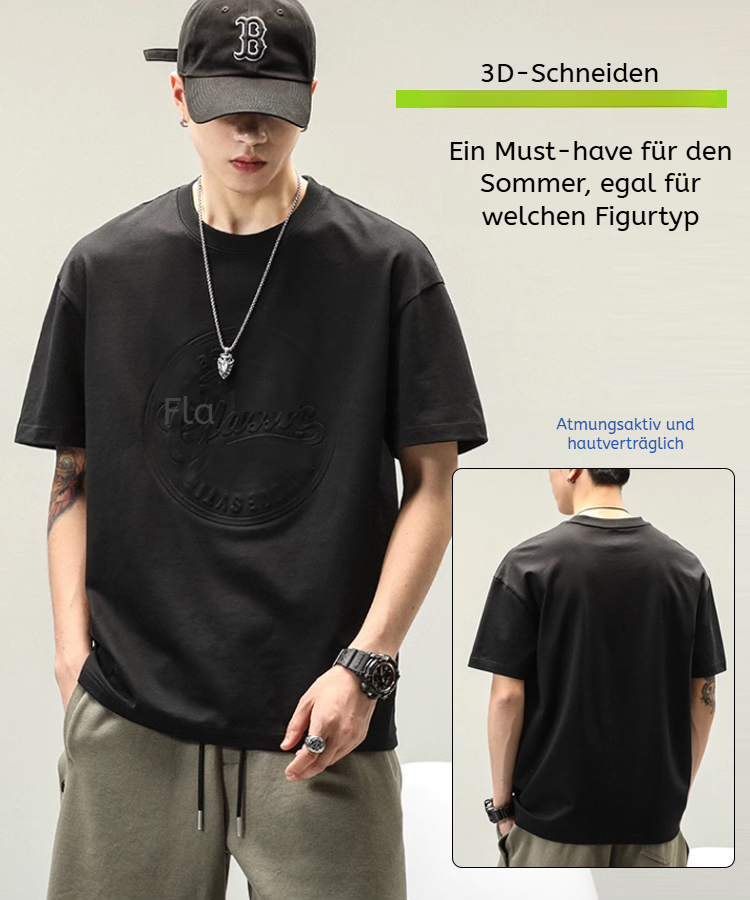 Amerikanisches Schwergewicht-T-Shirt mit 3D-Druck
