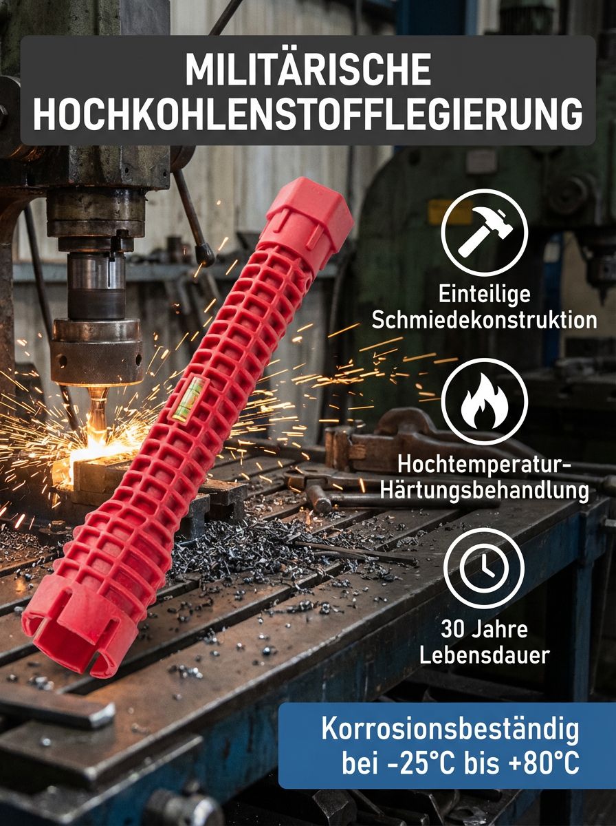 Profi Multifunktions-Sanitärschlüssel ✨ GS TÜV zertifiziert ✨ Rostfrei 🔧