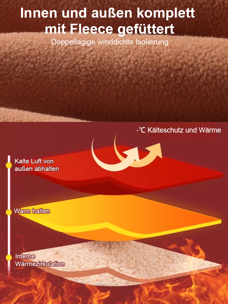 🔥【Doppelseitiger Plüsch für doppelte Wärme】Leichter als eine Flasche, wärmer als ein Wollmantel!