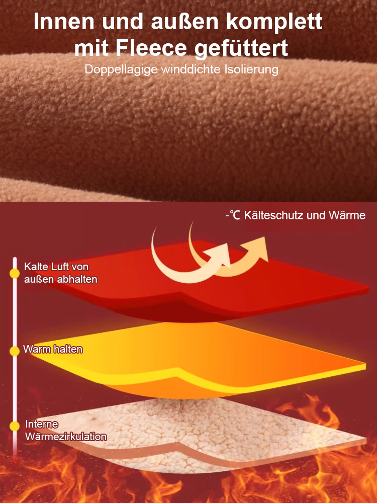 🔥【Doppelseitiger Plüsch für doppelte Wärme】Leichter als eine Flasche, wärmer als ein Wollmantel!