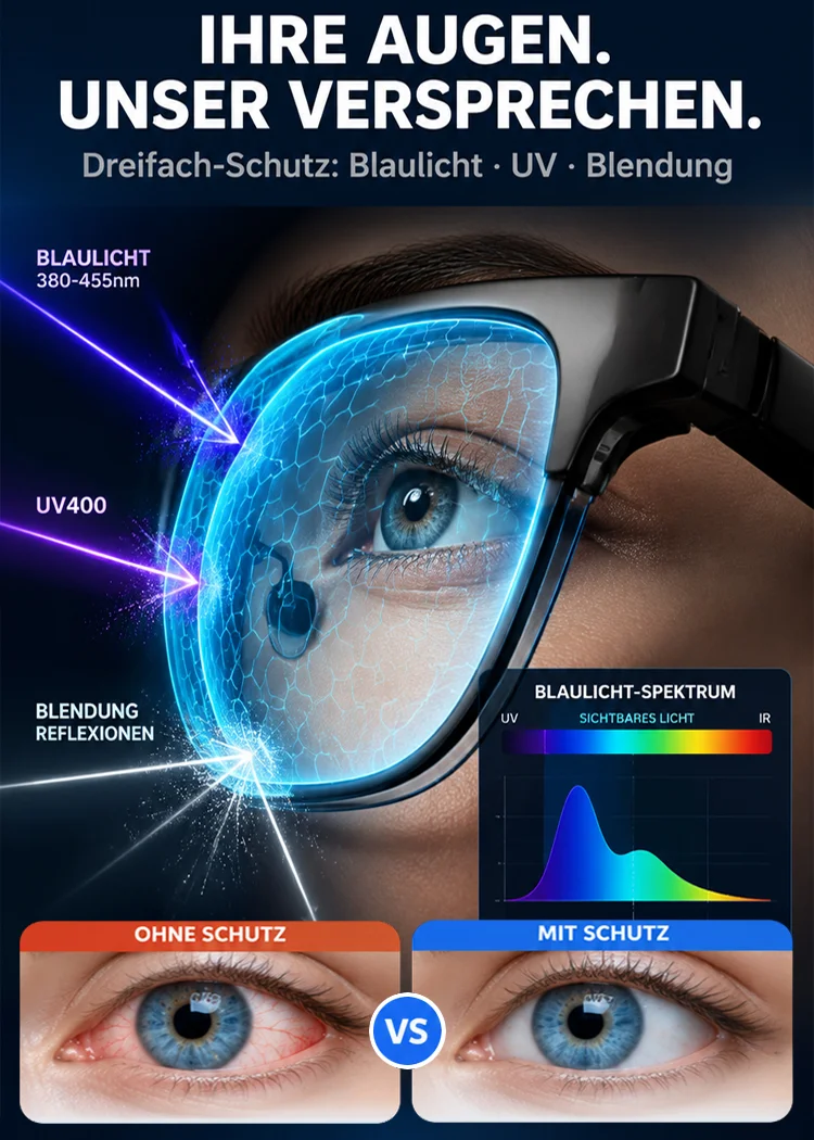 Echtzeit-AI-Übersetzungs-Sonnenbrille mit intelligentem Zoom