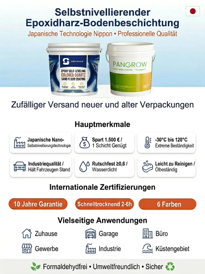 ✨ Selbstnivellierende Bodenbeschichtung✨ Trocknet in nur 2 Stunden✨ Wasserbasiert und geruchsneutralal