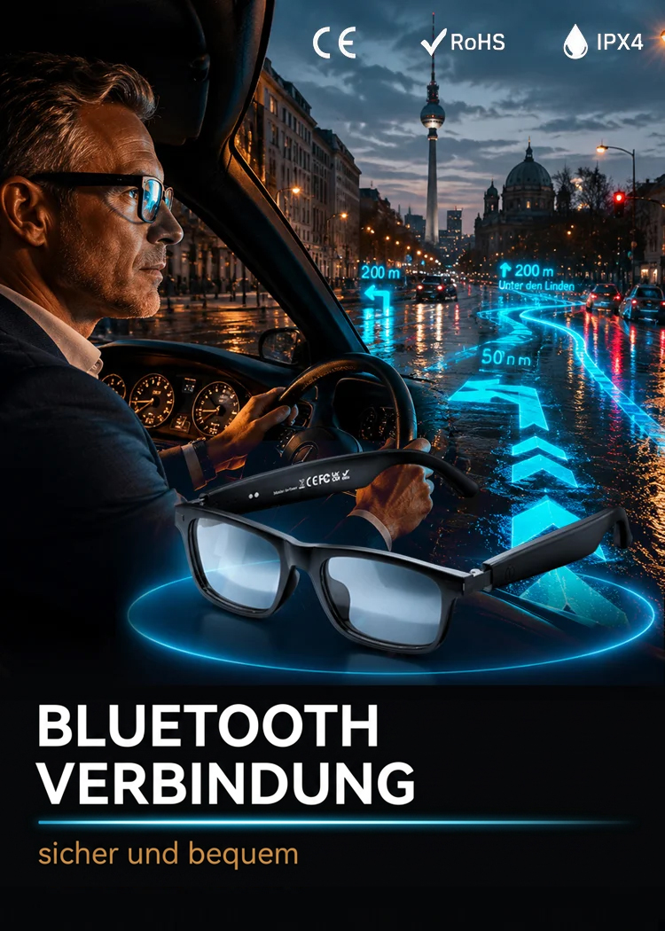 Echtzeit-AI-Übersetzungs-Sonnenbrille mit intelligentem Zoom