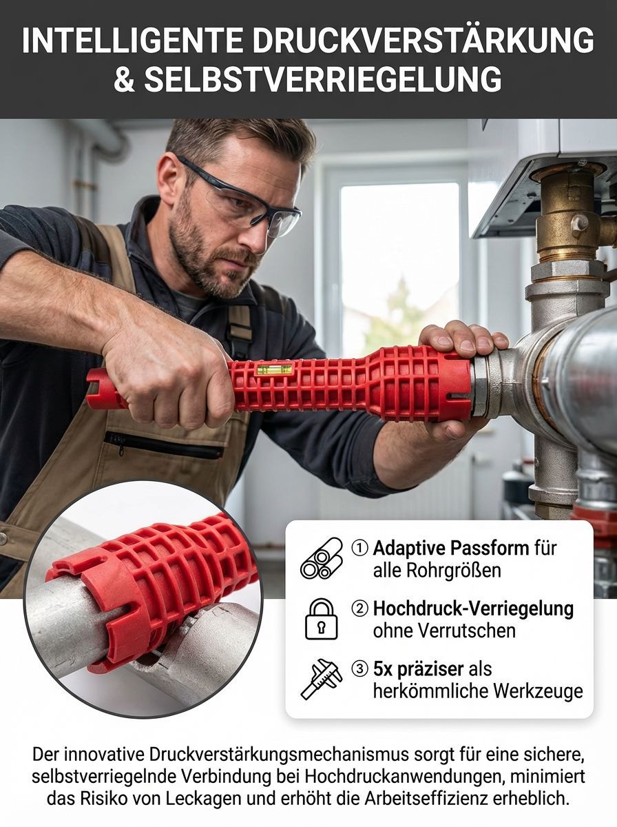 Profi Multifunktions-Sanitärschlüssel ✨ GS TÜV zertifiziert ✨ Rostfrei 🔧