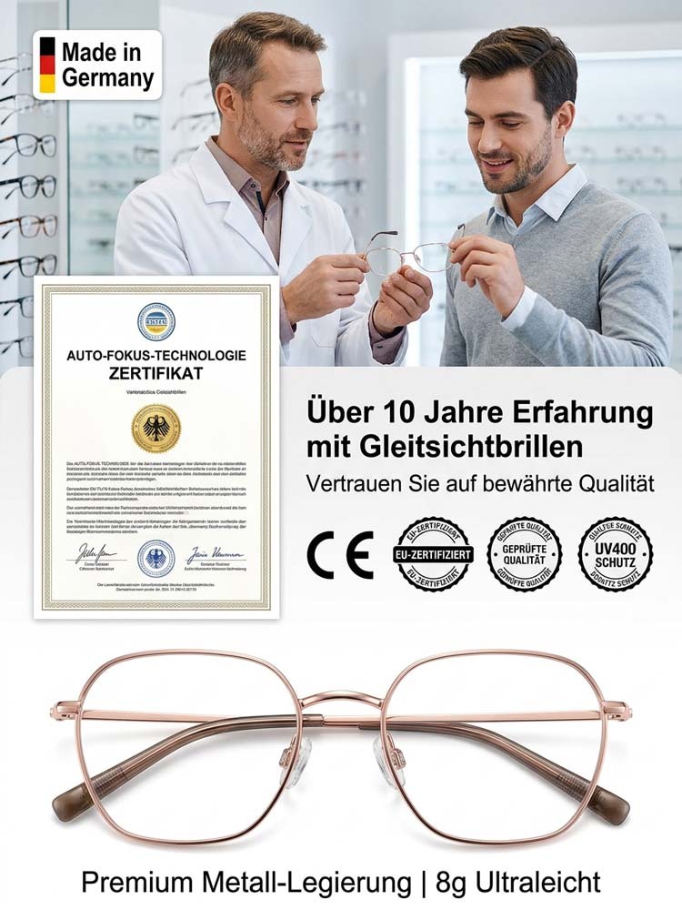 【Keine Augenuntersuchung erforderlich】Ultraleichte adaptive Lesebrille mit Blaulichtfilter✨Automatische Anpassung an Ihre Sehstärke innerhalb von 0,01 Sekunden, Sehfeldabdeckung von 0–1000 Grad
