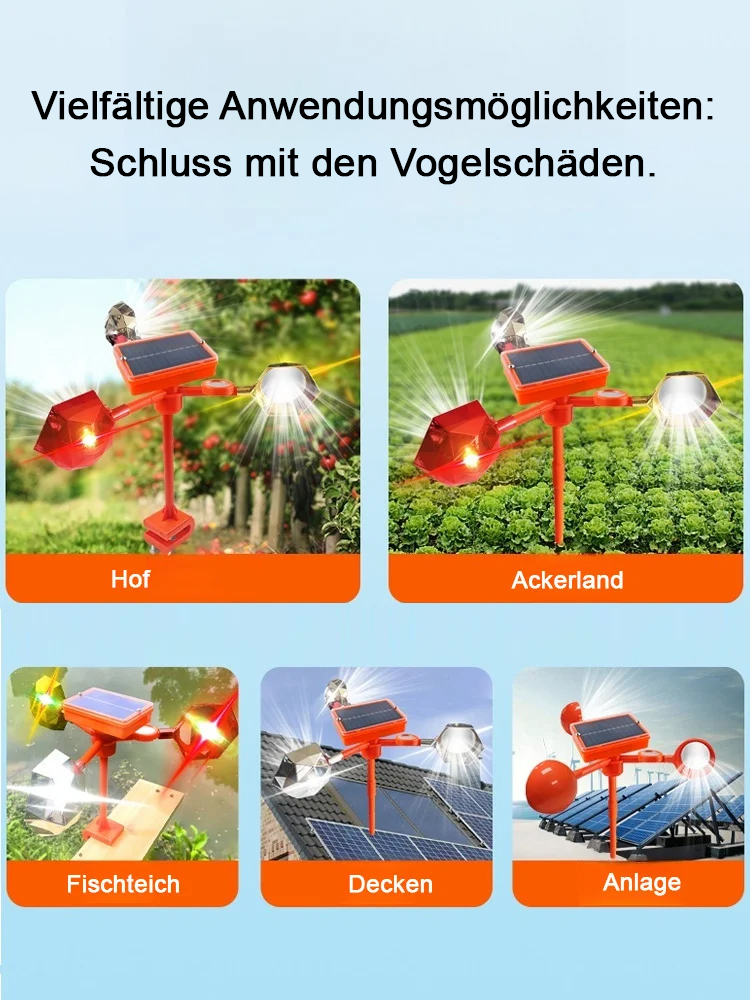 【✨️Begrenzter Zeitraum Sonderpreis】Solar-Vogelvertreiber