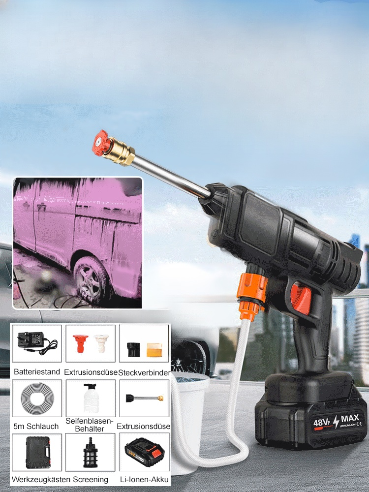【✨️Begrenzter Zeitraum Sonderpreis】Elektrische Hochdruck-Autowaschpistole