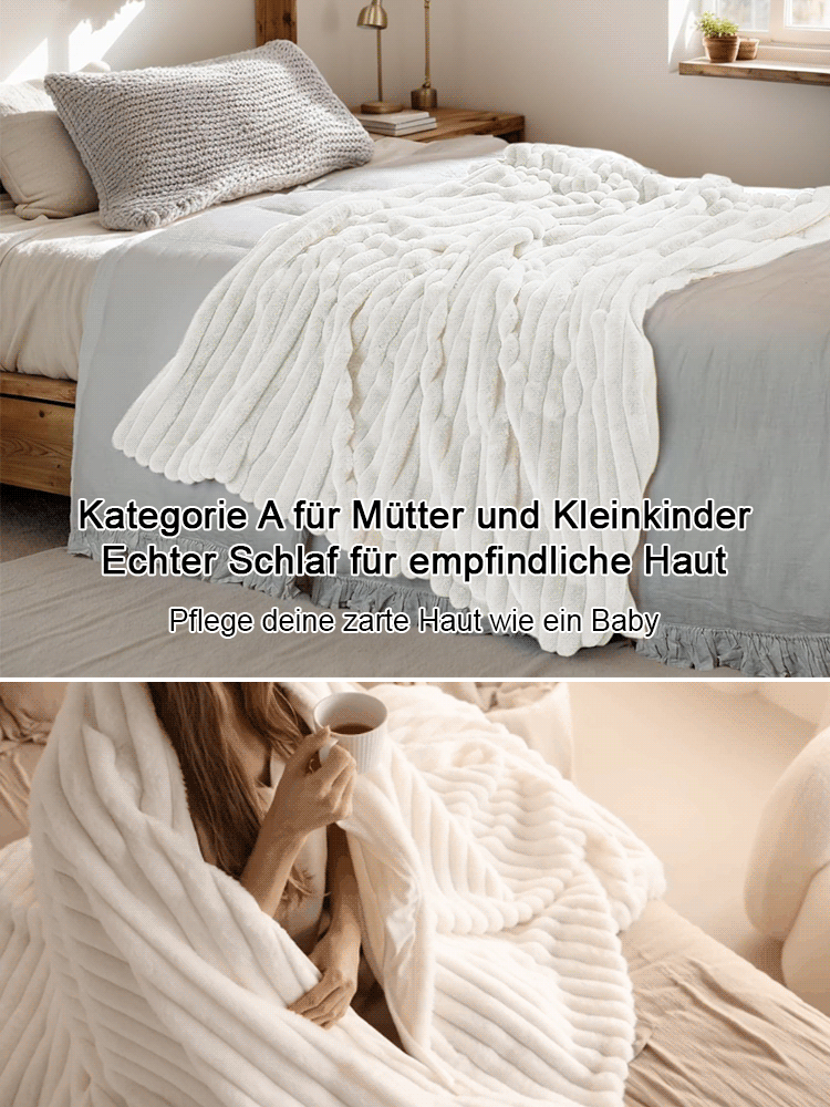 【37° konstante Temperatur】A-Klasse Baby- und Mutter-Kaninchenwolle dicke, warme Decke