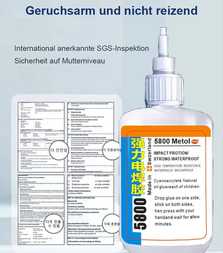 Wasserfester transparenter starker Universalkleber