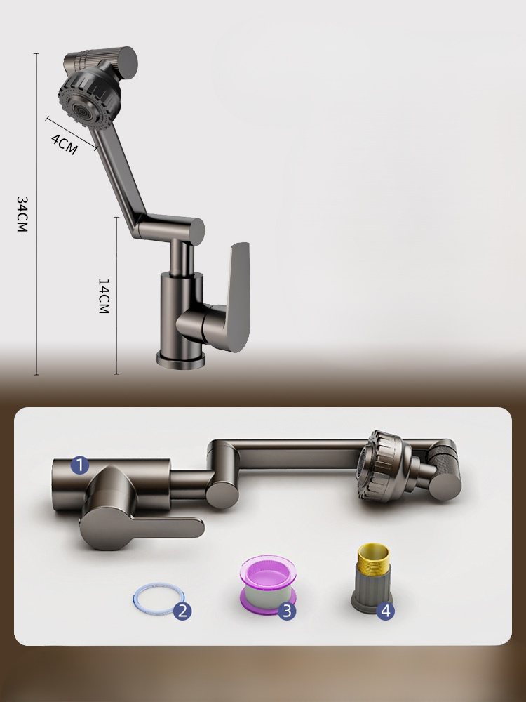 【✨️Begrenzter Zeitraum Sonderpreis】1080° drehbarer Wasserhahn mit mechanischem Arm