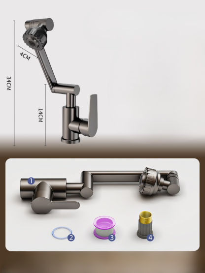 【✨️Begrenzter Zeitraum Sonderpreis】1080° drehbarer Wasserhahn mit mechanischem Arm