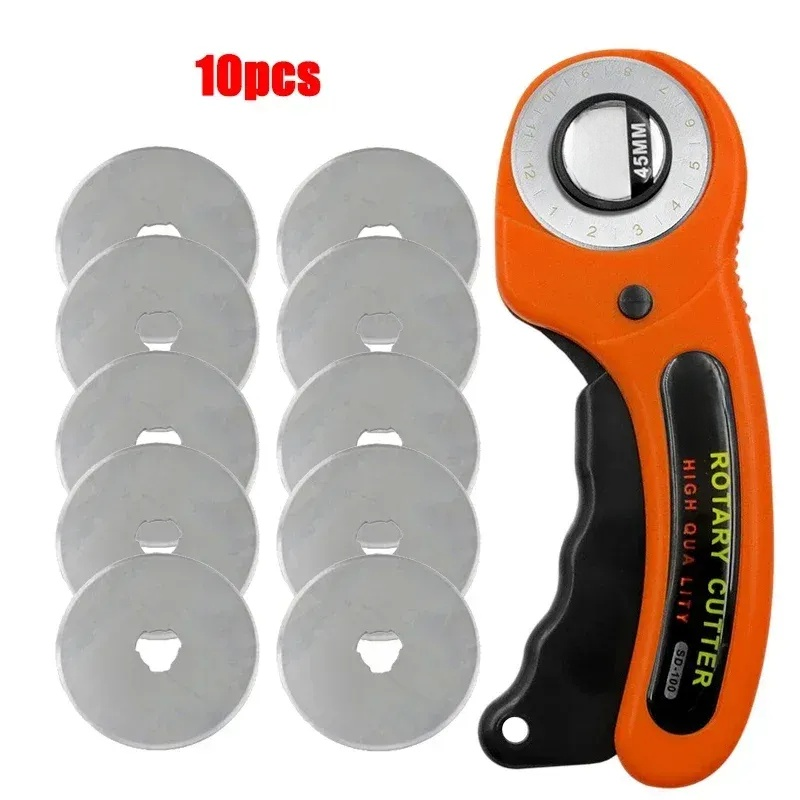 45MM Lederhandwerk Rollschneider Leder Schneidwerkzeug Lederhandwerk Stoff Rundmesser Messer DIY Patchwork Nähen Quilten