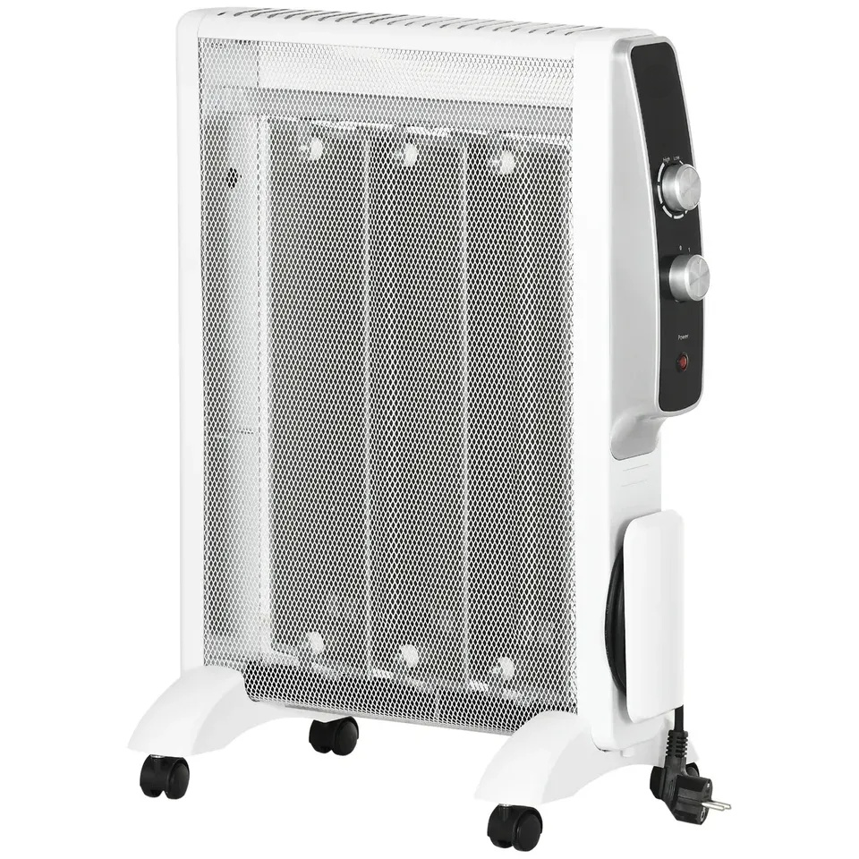 Elektroheizung 1000W/1500W Mica Heizkörper 4 Räder 47X26.5X61.5Cm