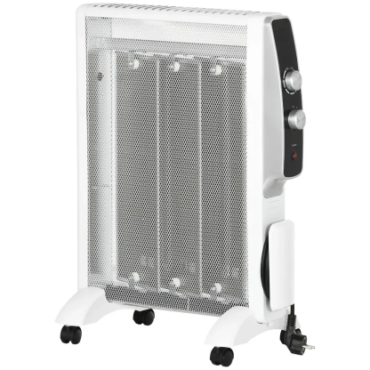 Elektroheizung 1000W/1500W Mica Heizkörper 4 Räder 47X26.5X61.5Cm