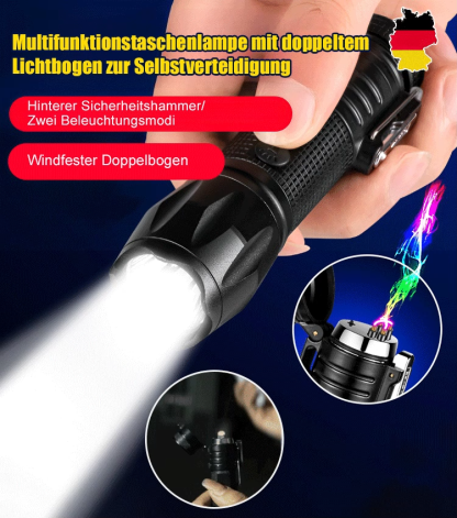 【✨️Legaler Selbstverteidigungshelfer】Dual Arc Defensiv-Taschenlampe❤️Sicherheit|Selbstverteidigung
