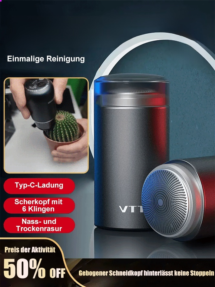 Saubere, sanfte Reinigung elektrischer Minirasierer