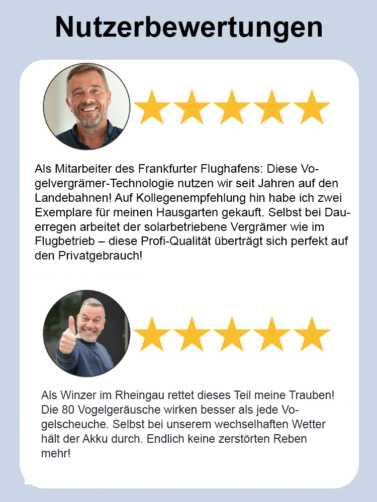 【✨️Begrenzter Zeitraum Sonderpreis】Solar-Vogelvertreiber