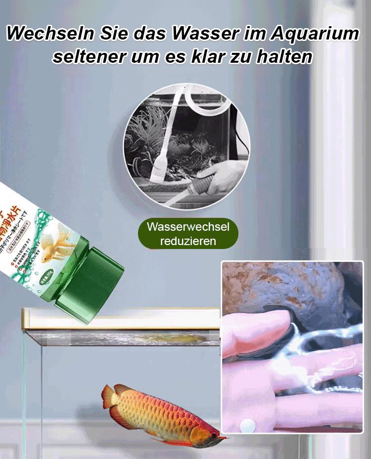 【✨️Fischpflege-Wunder】Aquarien-Polymer-Wasserreinigungstablette