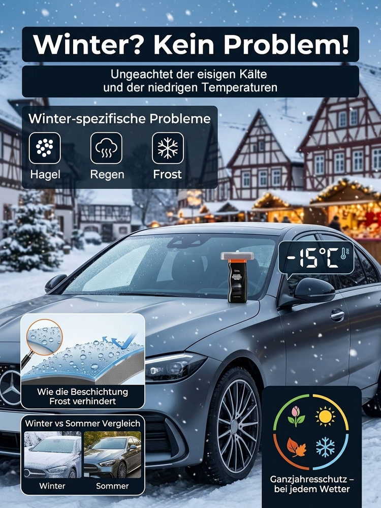 Glasreiniger-Set Profi | Anti-Beschlag Schutz | 20 Jahre Lebensdauer 🚘✨
