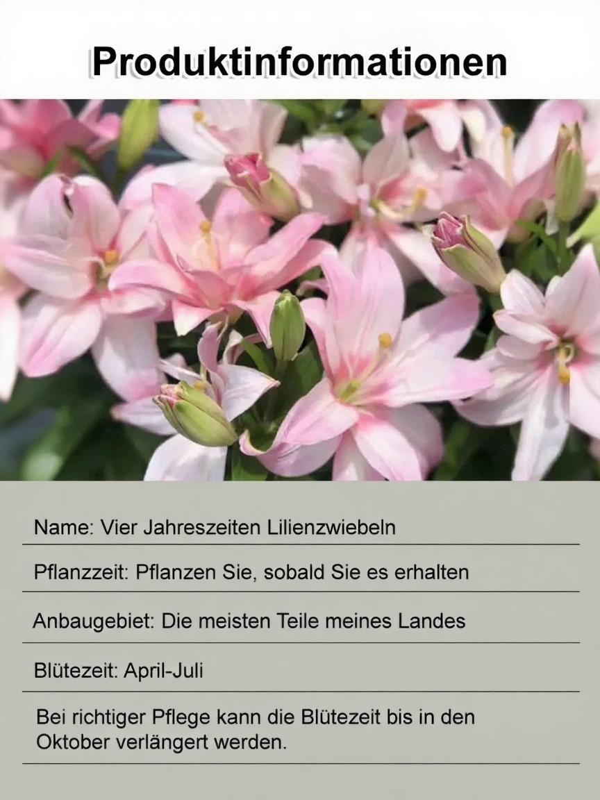 Premium Lilien-Samen | 200 Tage Dauerblüte | Natürlicher Luftreiniger | BIO-Zertifiziert 🌸🌿
