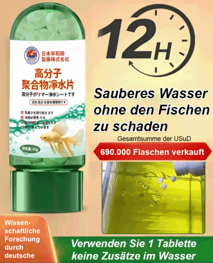 【✨️Fischpflege-Wunder】Aquarien-Polymer-Wasserreinigungstablette