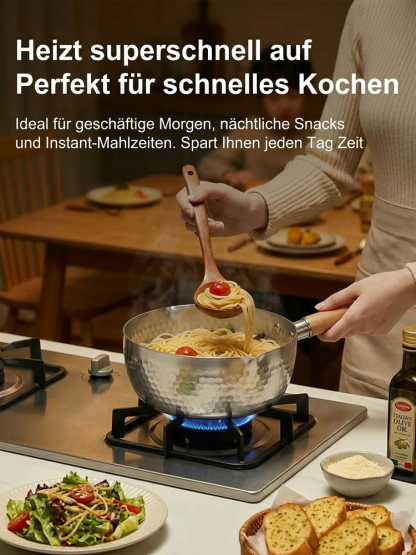 Japanischer Yukihira Topf aus 100% Medizintitan | Ohne Teflon | Kratzfest | Für alle Induktionsherde 🍲✨