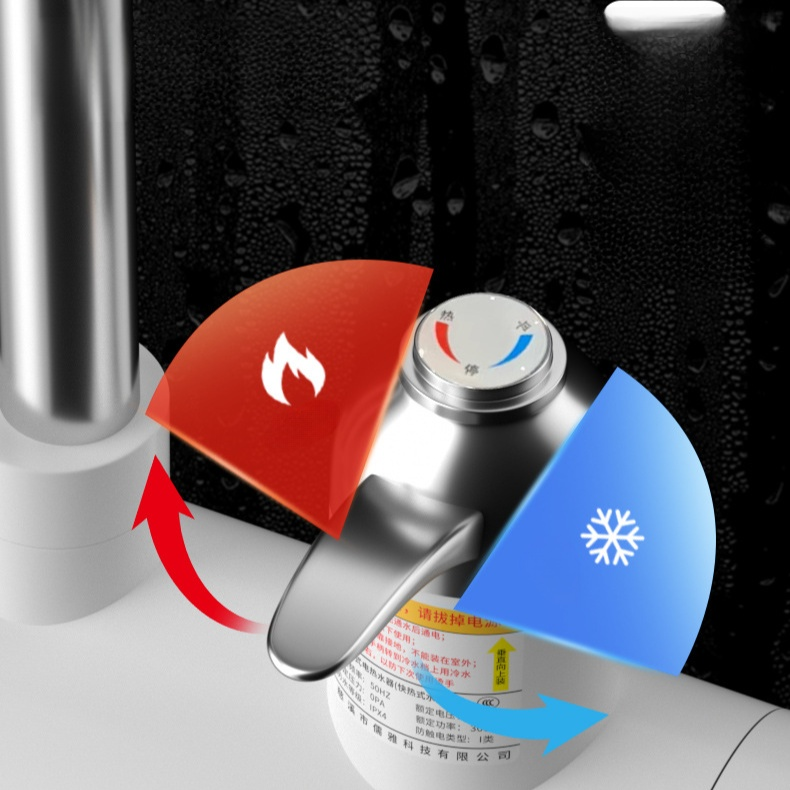 Kochnische elektrischer Warmwasserhahn Heizung Schnellbeheizte Kochgeschirrspülarmaturen