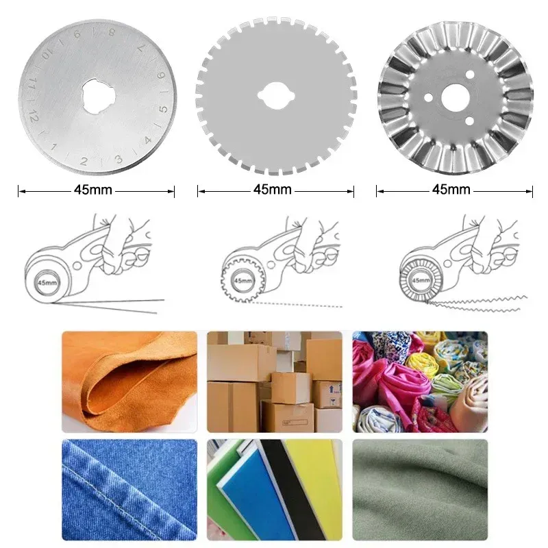 45MM Lederhandwerk Rollschneider Leder Schneidwerkzeug Lederhandwerk Stoff Rundmesser Messer DIY Patchwork Nähen Quilten