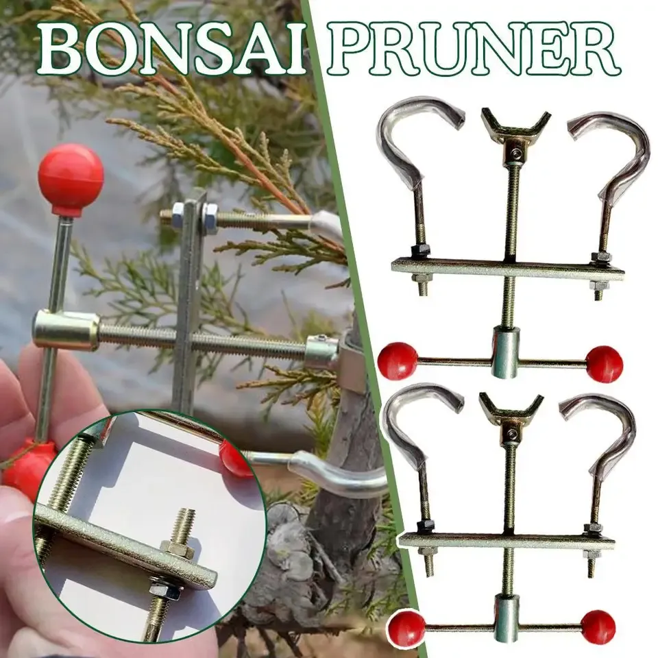 1 Set Bonsai Zweig Bender Tools Kit Außergewöhnliche Stahl Gartenarbeit Pflege Wunderbare Kreisel Installation Baum Stamm Bender Werkzeug Teile