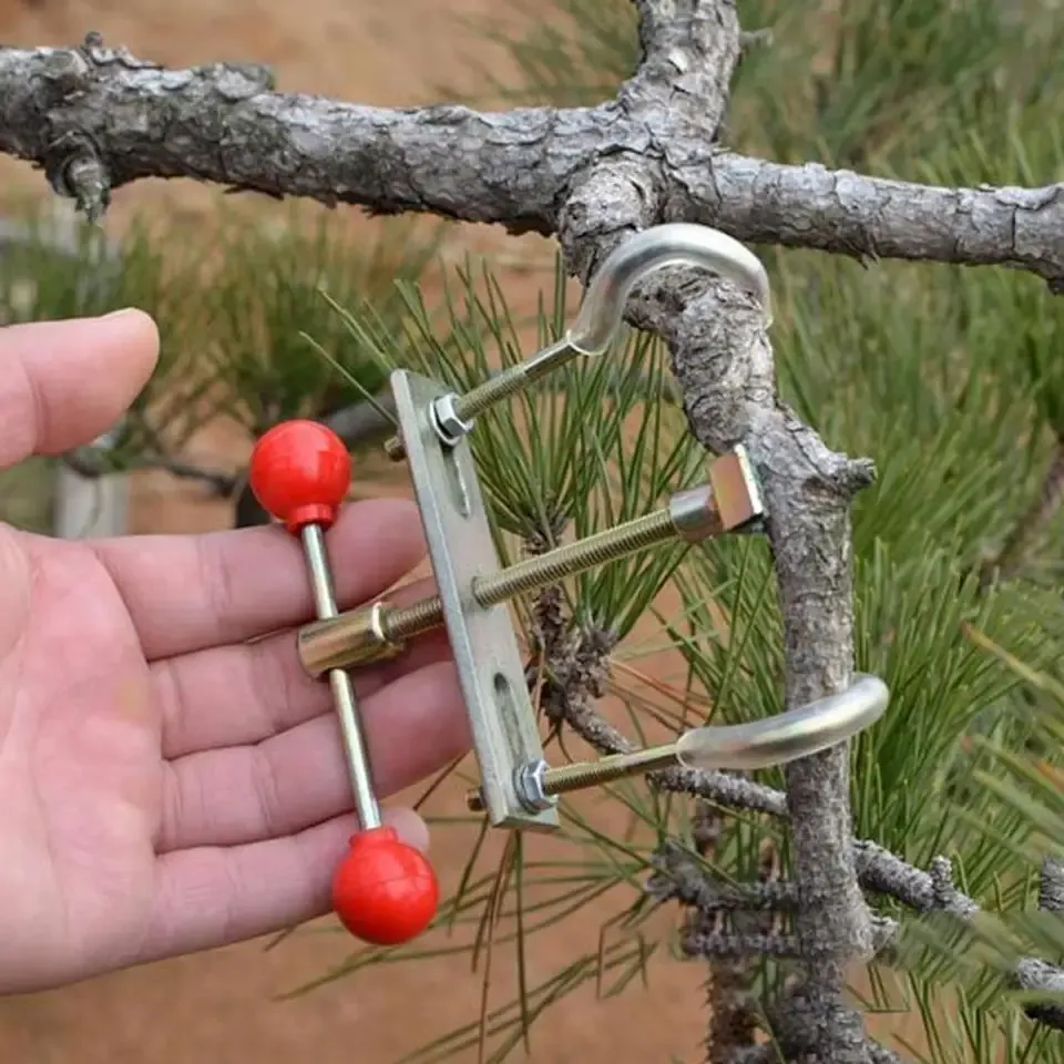 1 Set Bonsai Zweig Bender Tools Kit Außergewöhnliche Stahl Gartenarbeit Pflege Wunderbare Kreisel Installation Baum Stamm Bender Werkzeug Teile