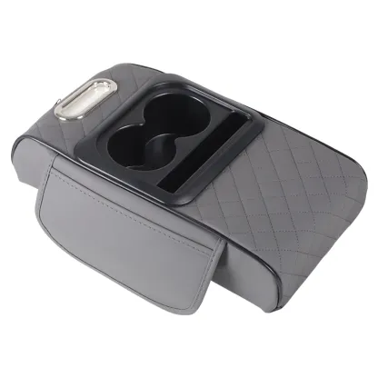 Aufbewahrungsbox für die Armlehne im Auto, Organizer für die Mittelkonsole im Auto, Armlehnenerhöhungskissen mit Getränkehalter, Aufbewahrungsbox für die Armlehne