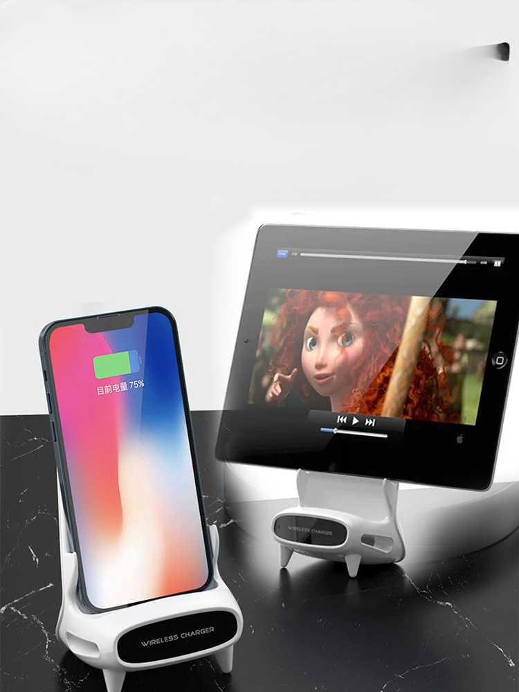 Vertikaler Desktop-Ständer für kabelloses Schnellladen