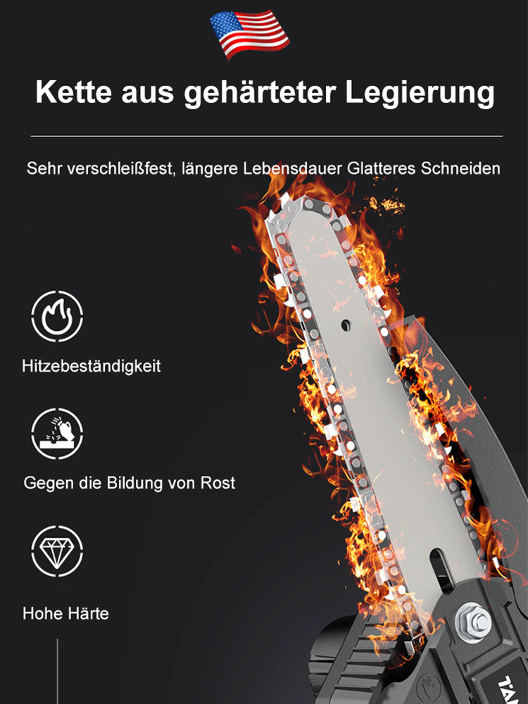 4-Zoll-Lithium-Kettensäge für Einhandbedienung