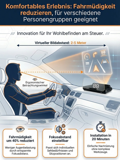Premium AR Head-Up Display | 3D Navigations-Projektion | Militär-Qualität | Sicherer Fahren 🛡️🚘