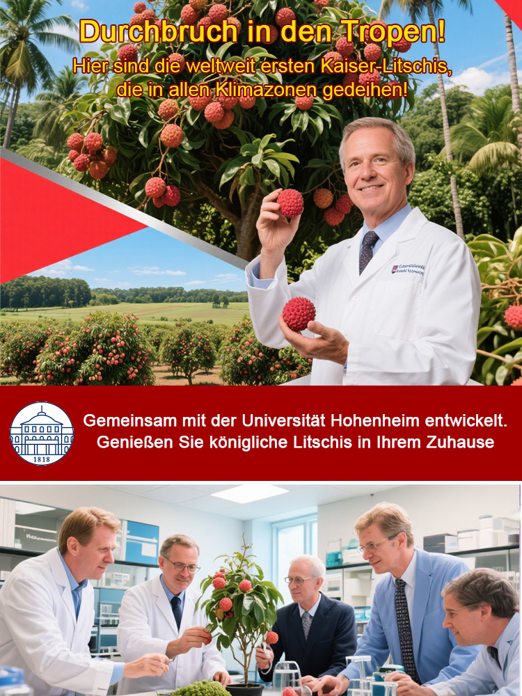 Premium Zwerg-Litschi-Baum | Ernte im 1. Jahr | Selbstbestäubend | Winterhart | Für Balkon und Garten 🌳🍒