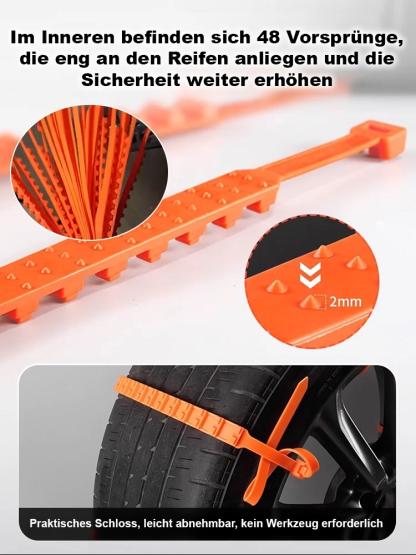 Universelle PKW Schneeketten Kabelbinder