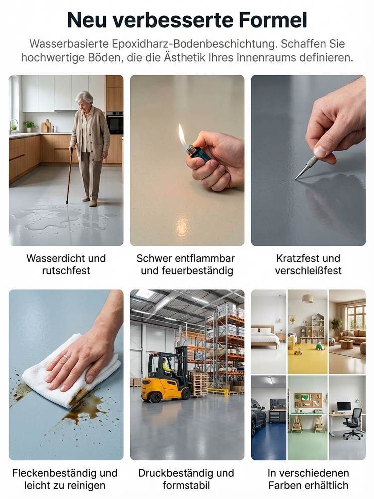 Premium Bodenbeschichtung | Marmor-Effekt | 100qm pro Eimer | 2H Trocknung 🛡️✨