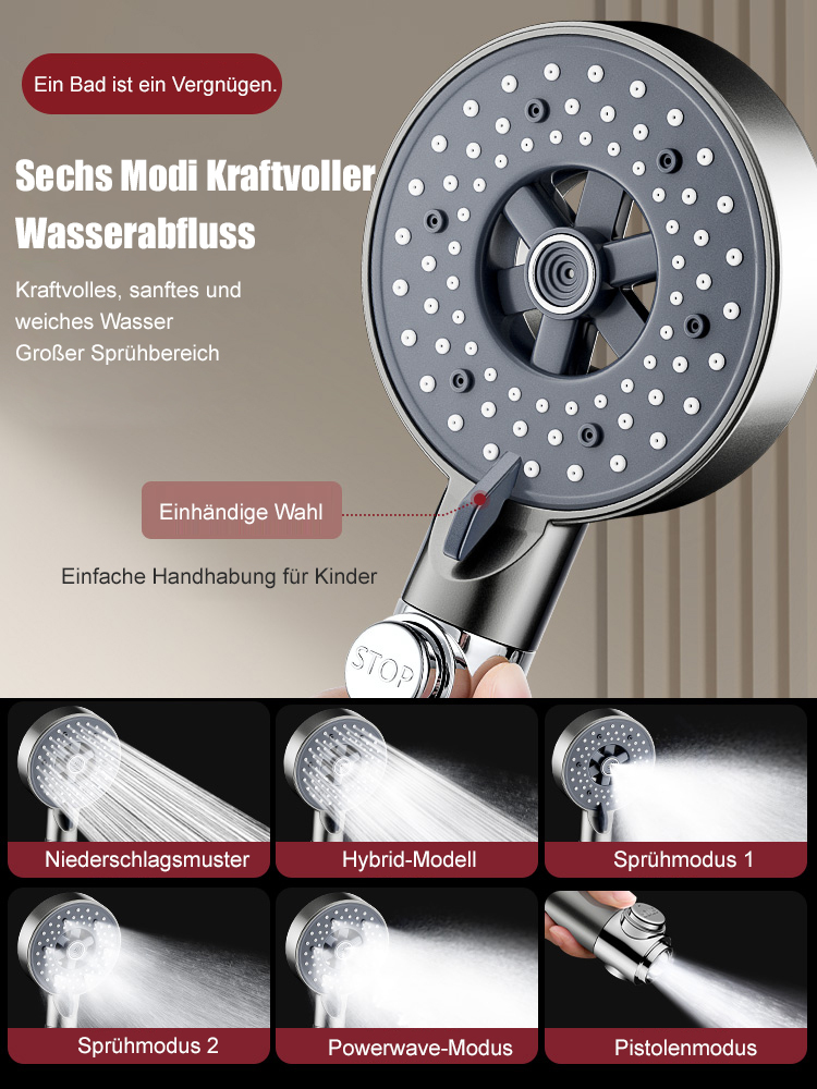 SPA-Vergnügen] Massage-Duschköpfe mit Druckfunktion