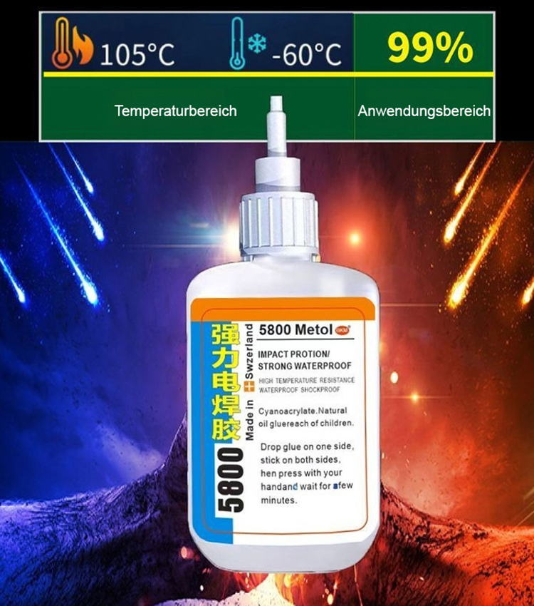 Wasserfester transparenter starker Universalkleber