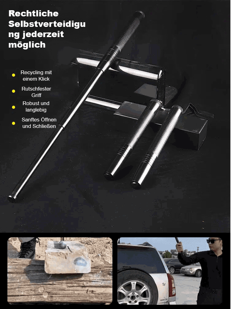 Walther Taktischer Abwehrstock | 1095 Carbonstahl | Lizenzfrei 🛡️⚡