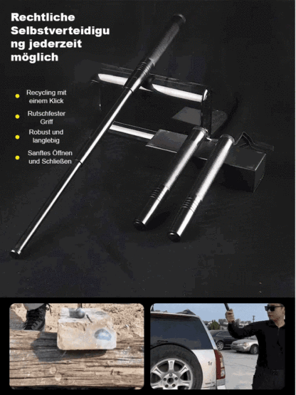 Walther Taktischer Abwehrstock | 1095 Carbonstahl | Lizenzfrei 🛡️⚡