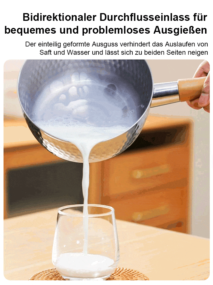 Japanischer Yukihira Topf aus 100% Medizintitan | Ohne Teflon | Kratzfest | Für alle Induktionsherde 🍲✨